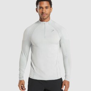 Apex Seamless 1/4 Zip Light Grey/Medium Grey