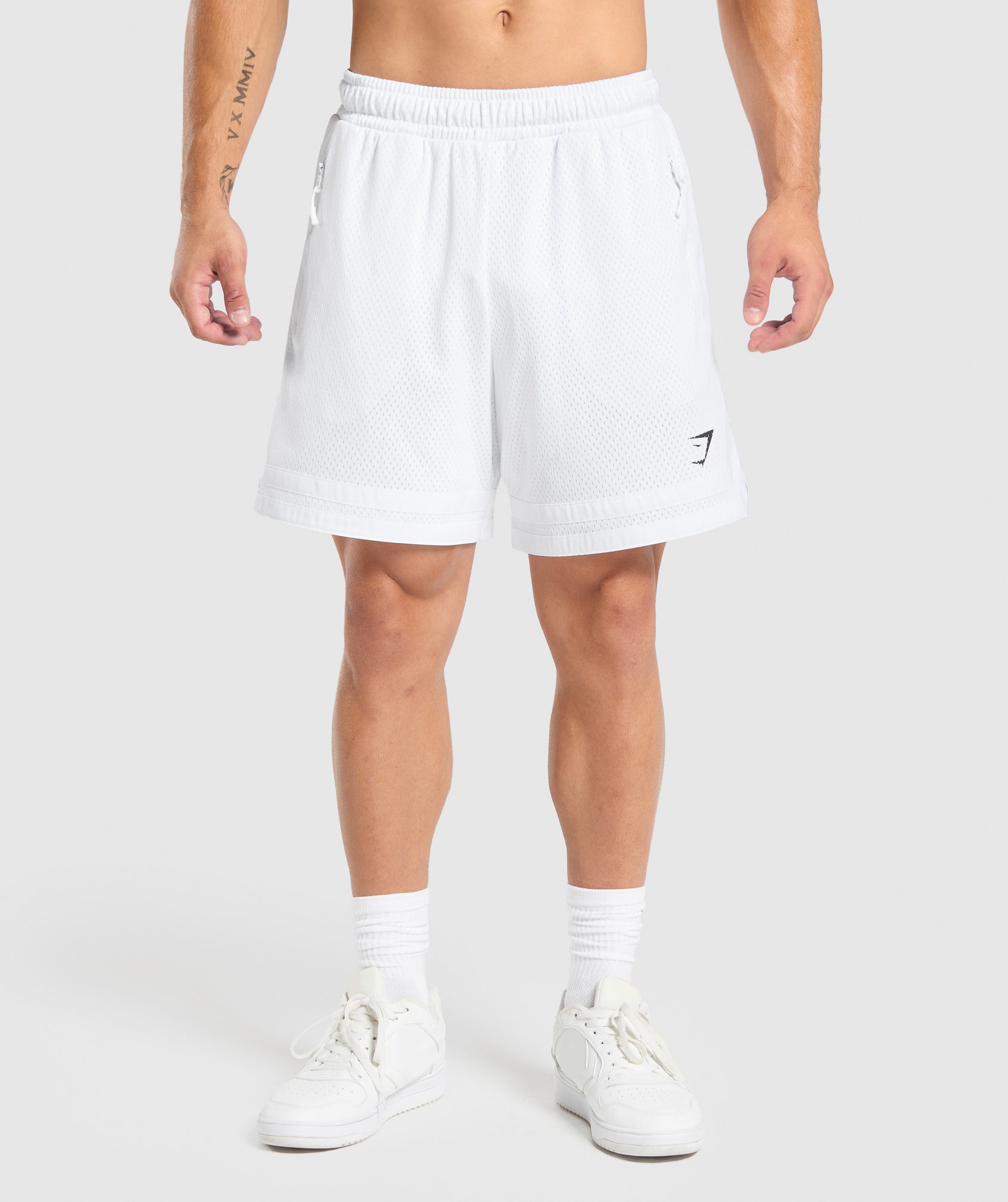 Varsity Mesh Shorts White