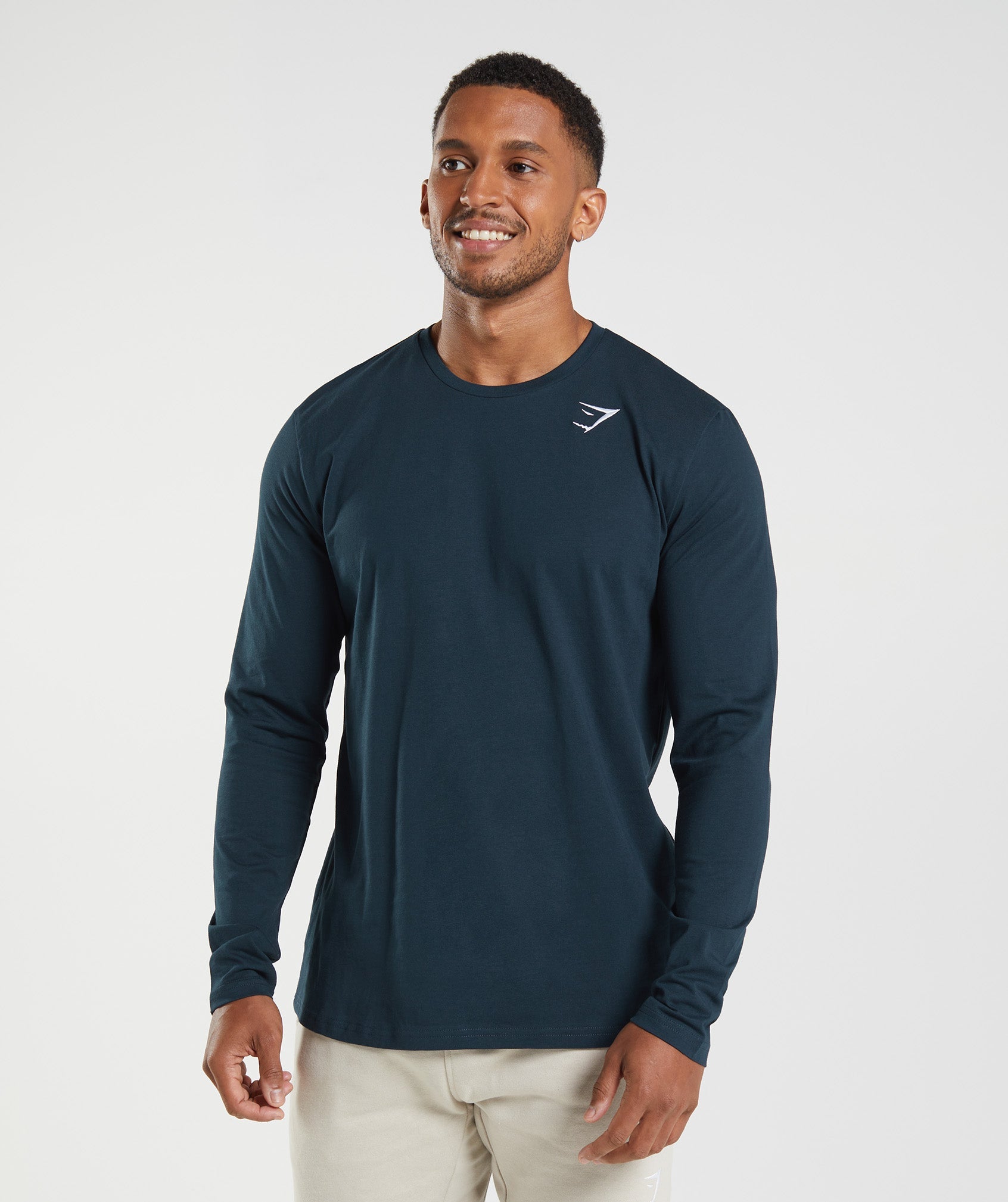 Crest Long Sleeve T-Shirt Navy