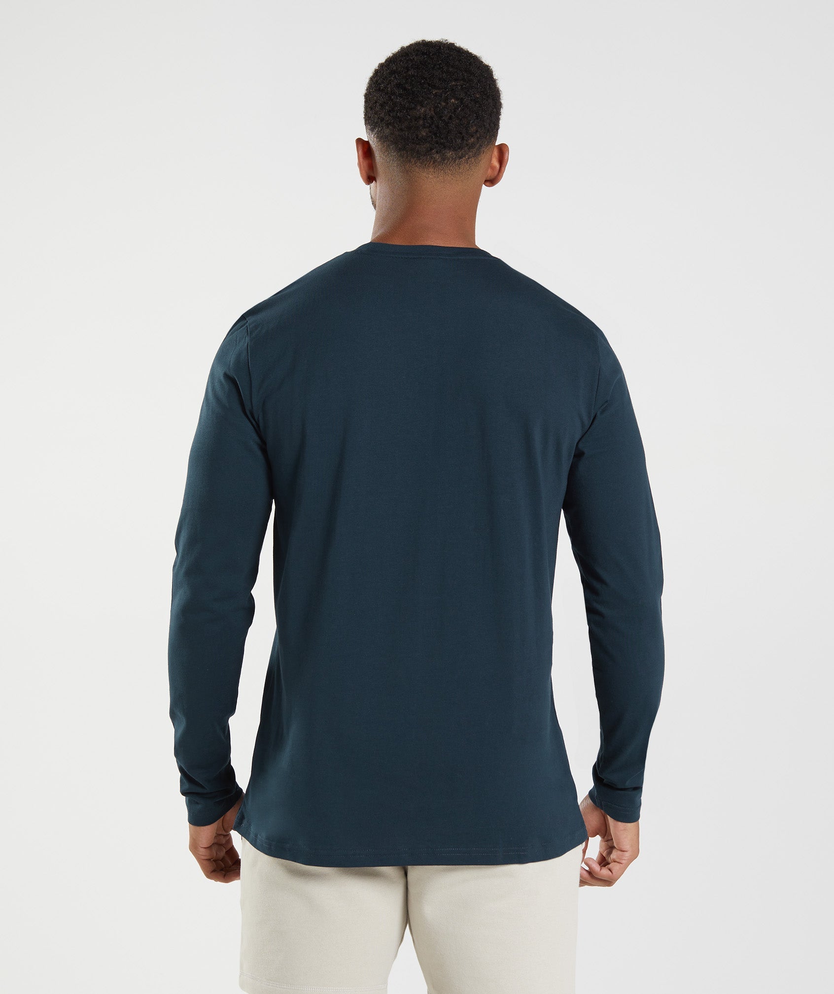 Crest Long Sleeve T-Shirt Navy - Image 2
