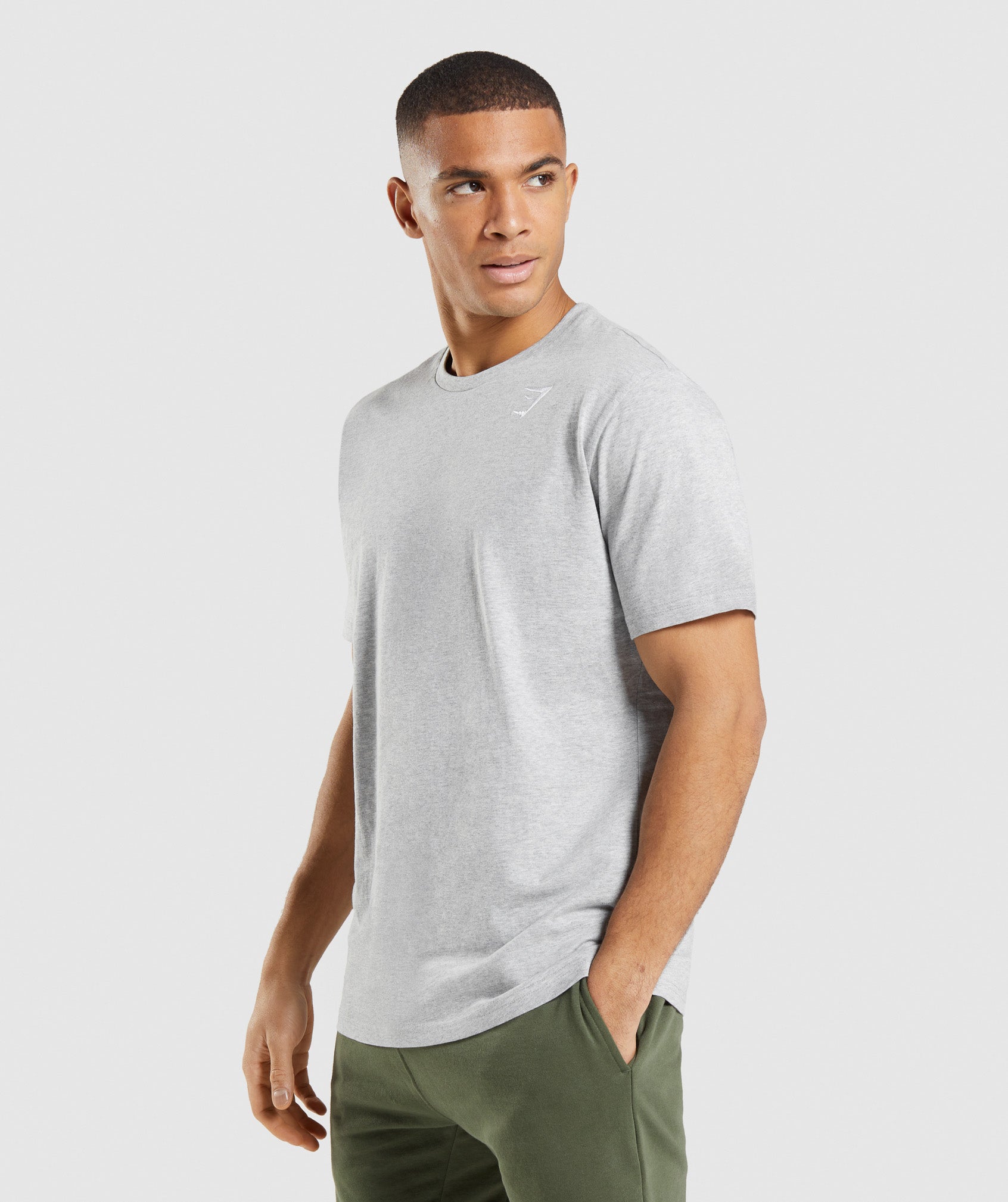 Crest T-Shirt Light Grey Marl - immagine 3