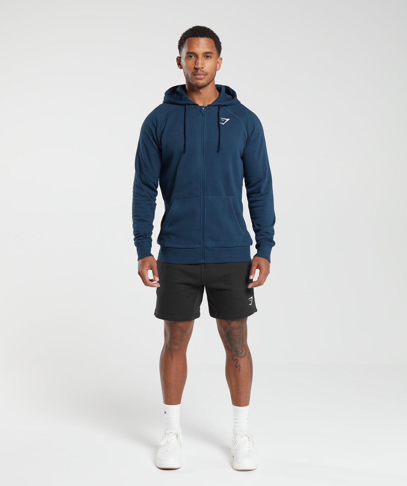 Crest Zip Up Hoodie Navy - immagine 4