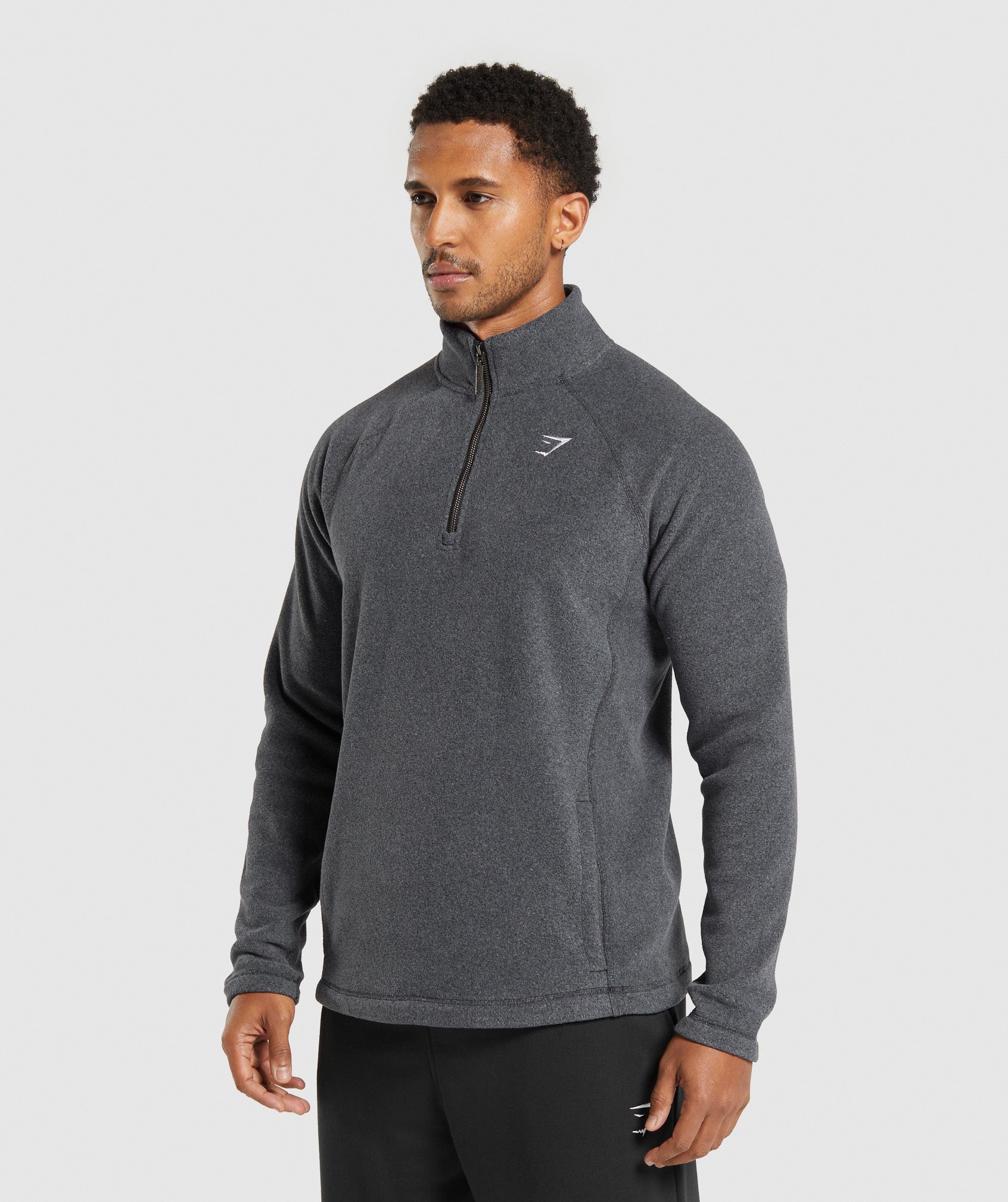 Fleece 1/4 Zip Black/Graphite Grey - immagine 3