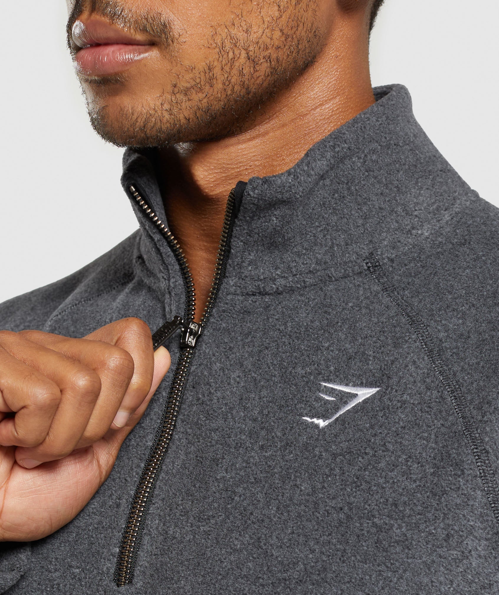 Fleece 1/4 Zip Black/Graphite Grey - immagine 5