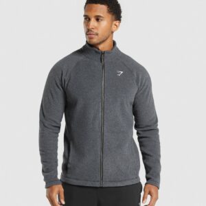 Fleece Zip Through Jacket Black/Graphite Grey