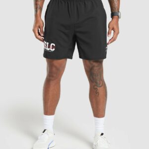 Script Graphic Short Black