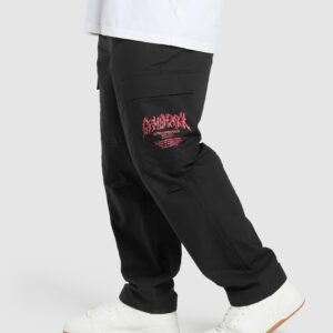 Metal Lifting Cargo Pants Black