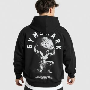Atlas Zip Up Hoodie Black