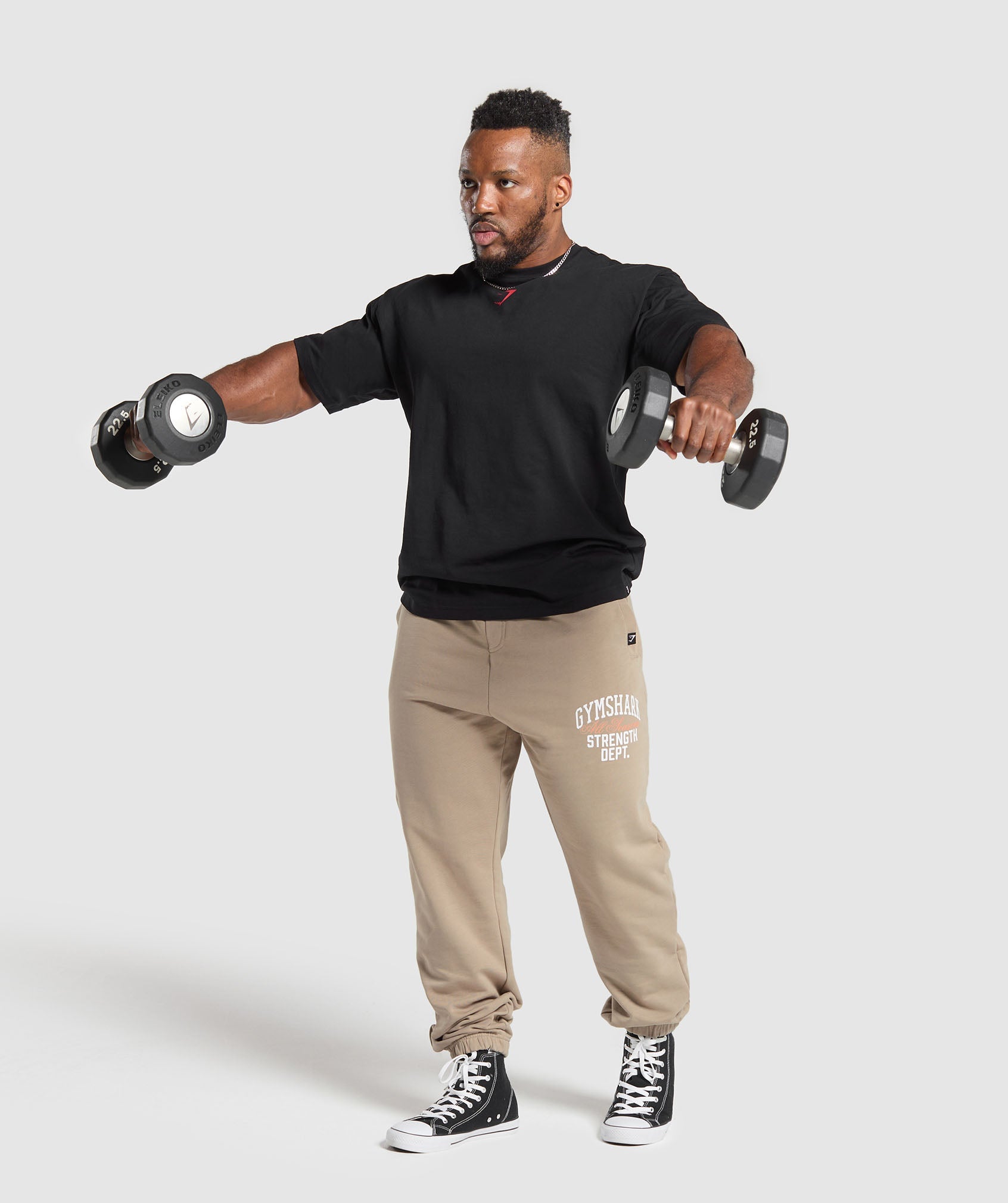 Trophy Graphic Joggers Cement Brown - immagine 5