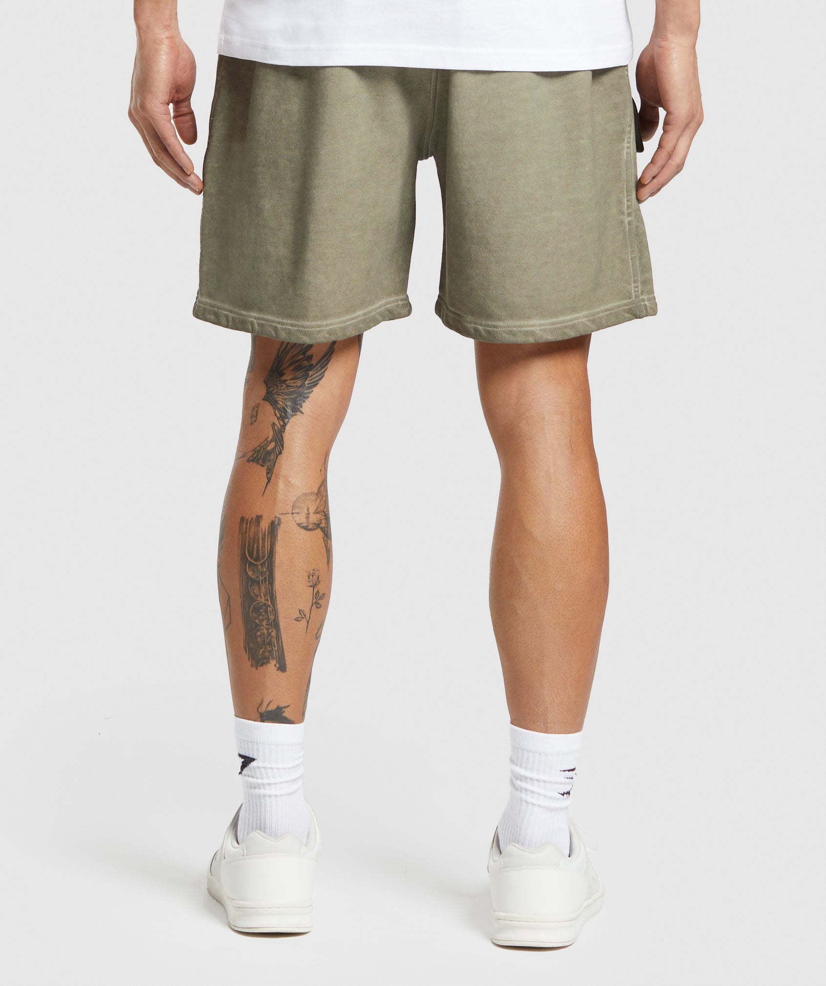 Heavyweight Washed Cargo Shorts Utility Green - immagine 2