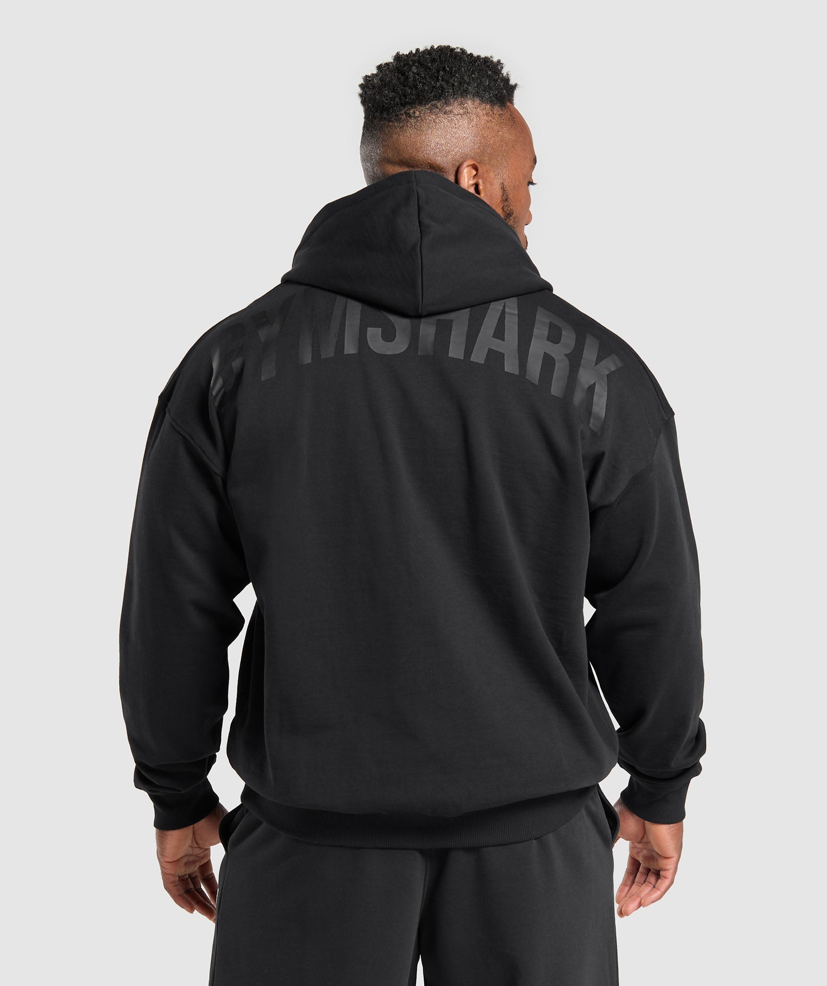 Power Zip Up Hoodie Black