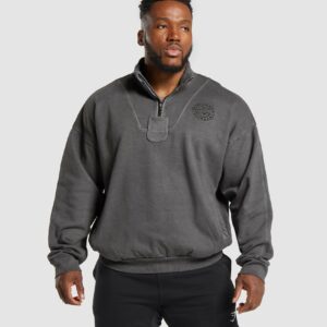 Premium Legacy 1/4 Zip Black
