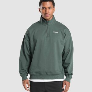 Rest Day Sweats 1/4 Zip Slate Teal