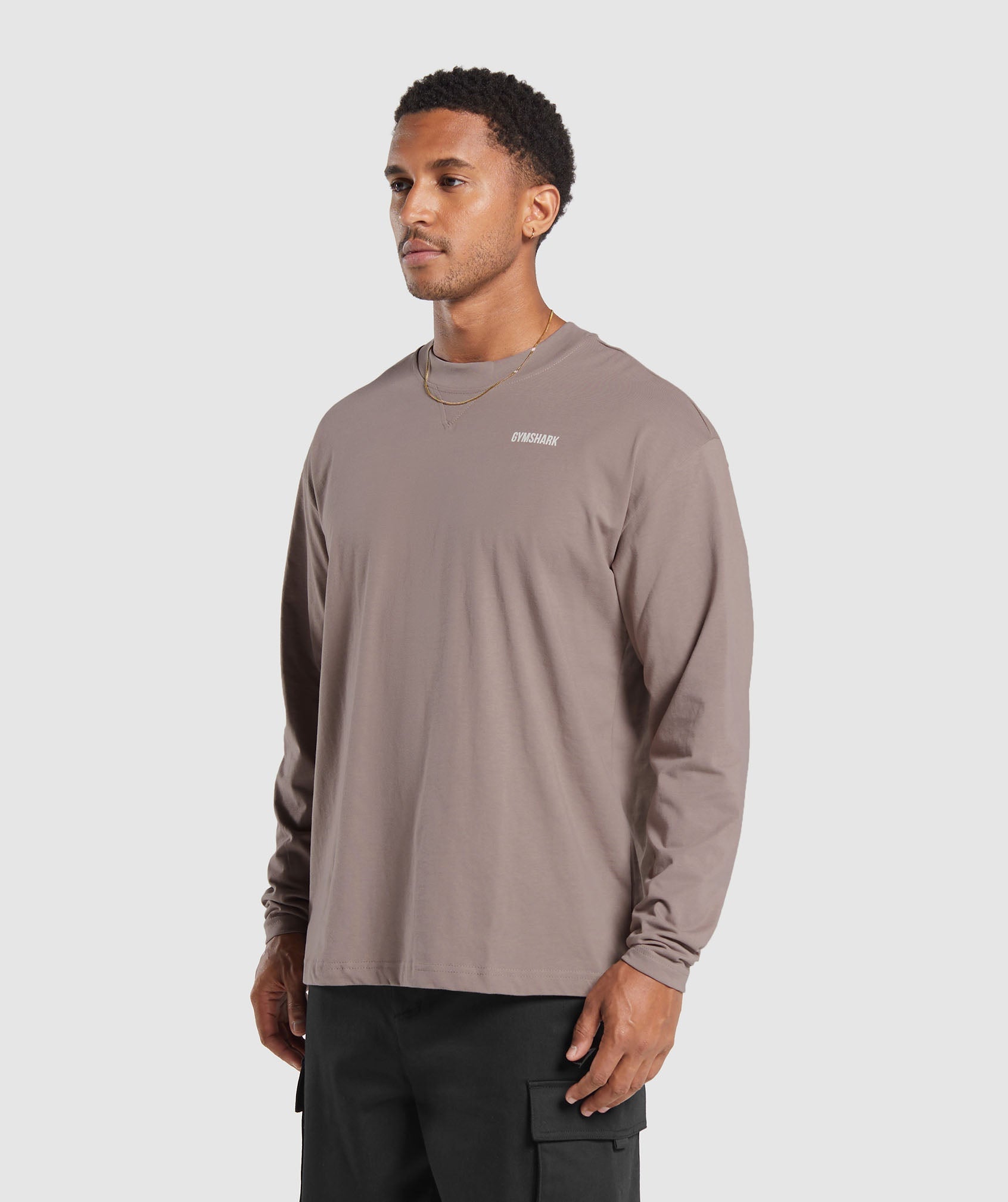 Rest Day Sweats Long Sleeve T-Shirt Powder Mauve - Image 10
