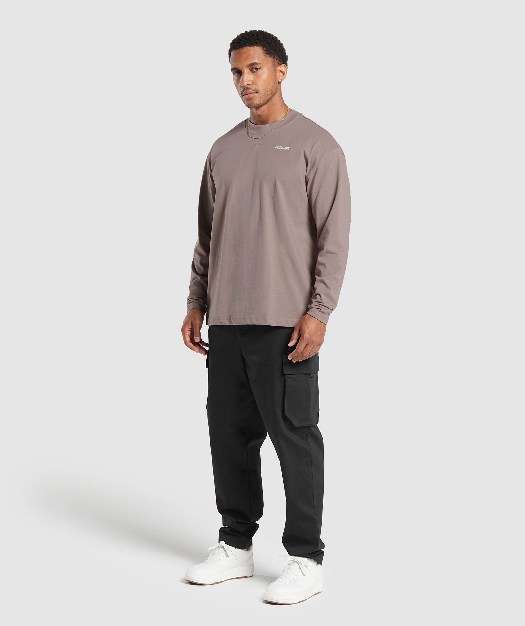 Rest Day Sweats Long Sleeve T-Shirt Powder Mauve - Image 5