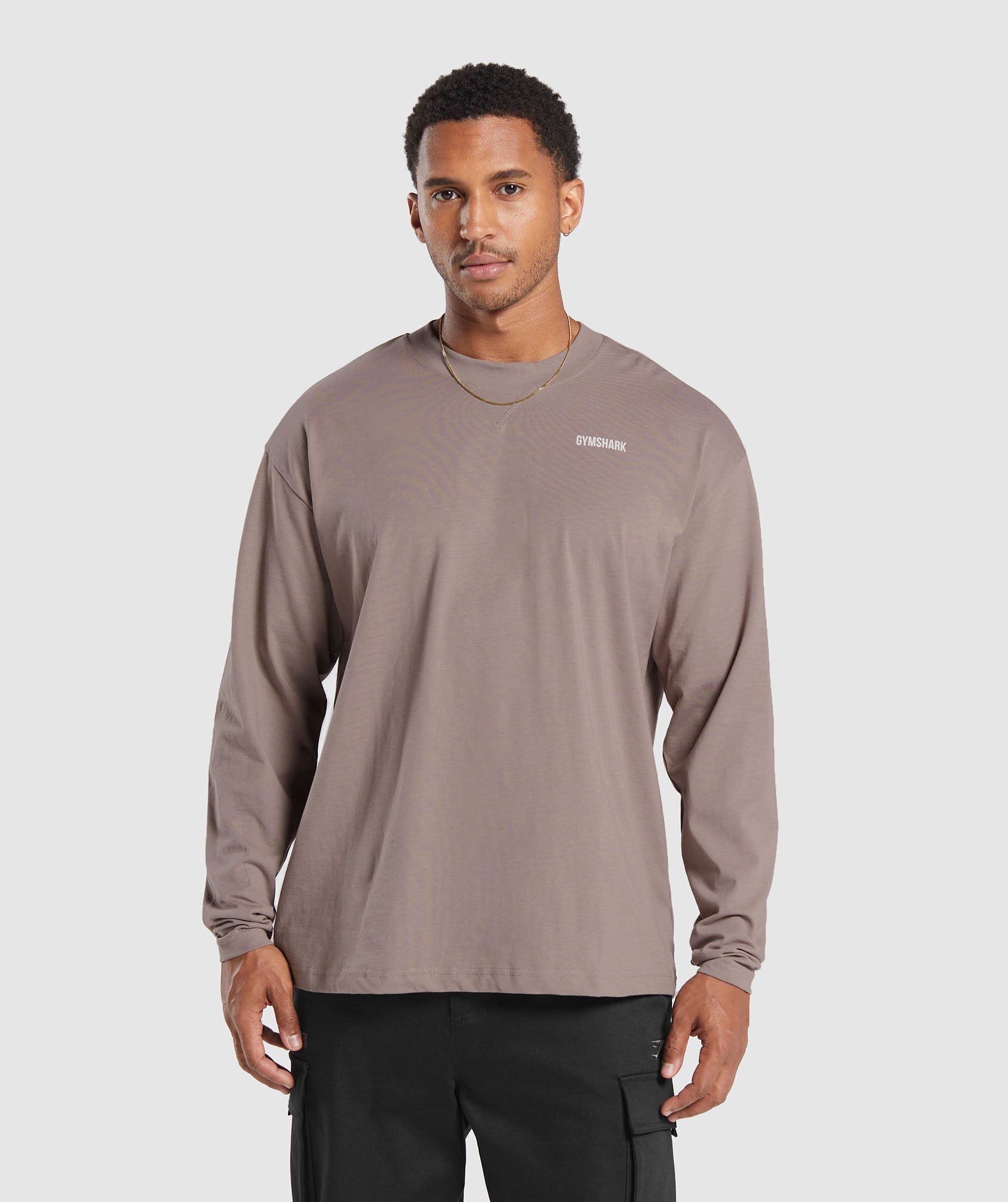 Rest Day Sweats Long Sleeve T-Shirt Powder Mauve - Image 3