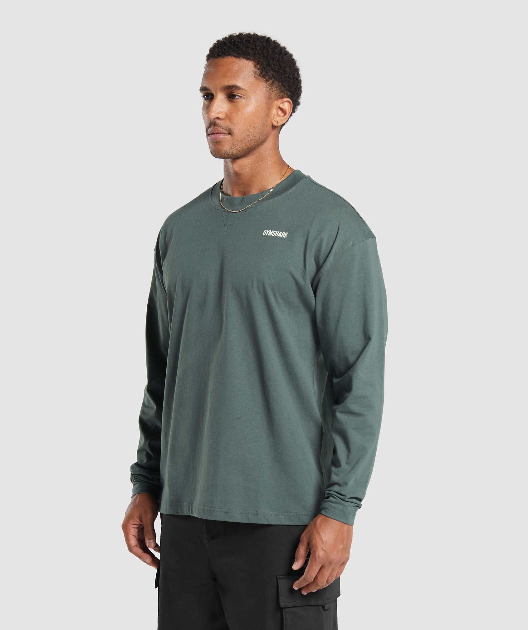Rest Day Sweats Long Sleeve T-Shirt Slate Teal - immagine 5