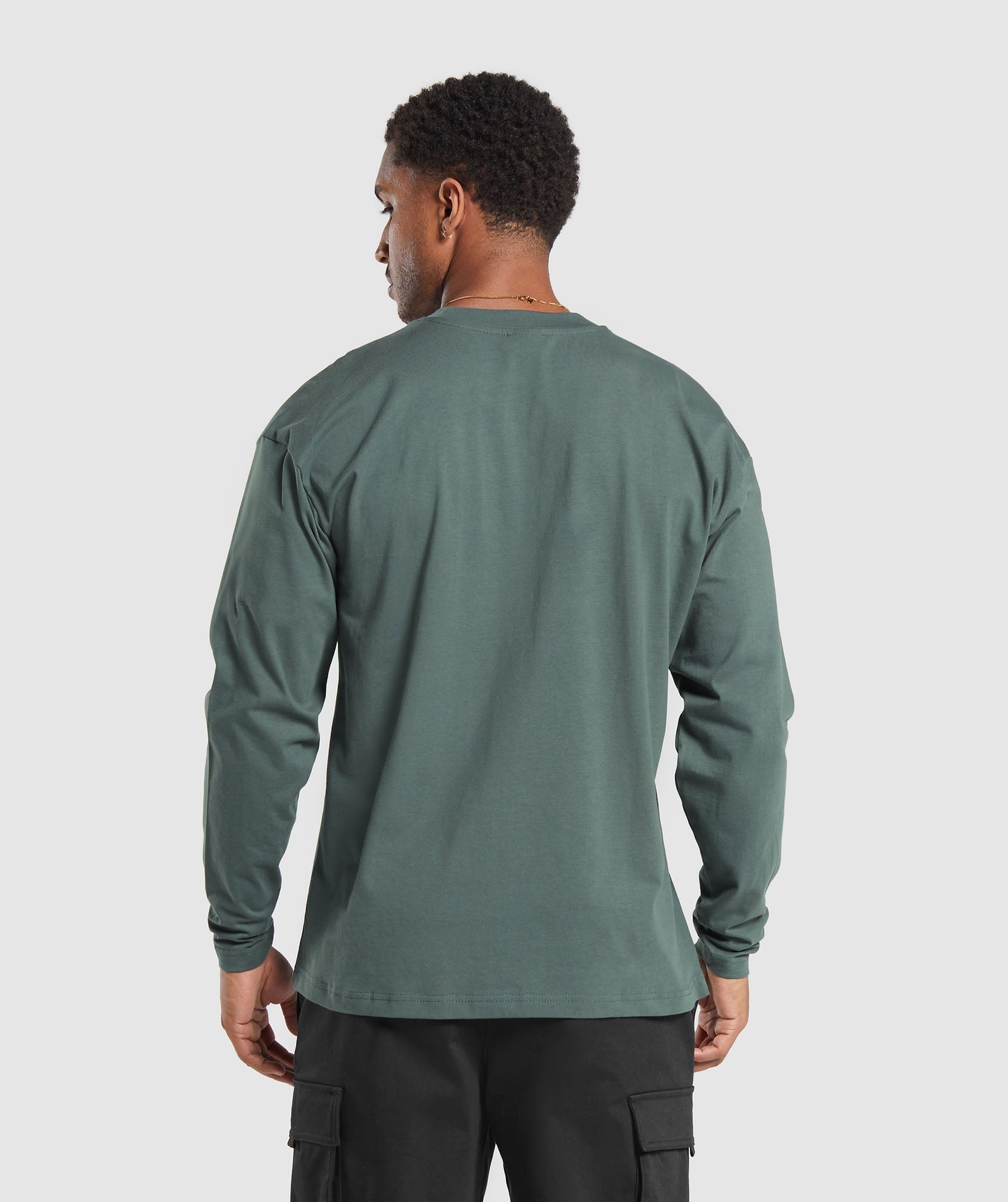 Rest Day Sweats Long Sleeve T-Shirt Slate Teal - immagine 4