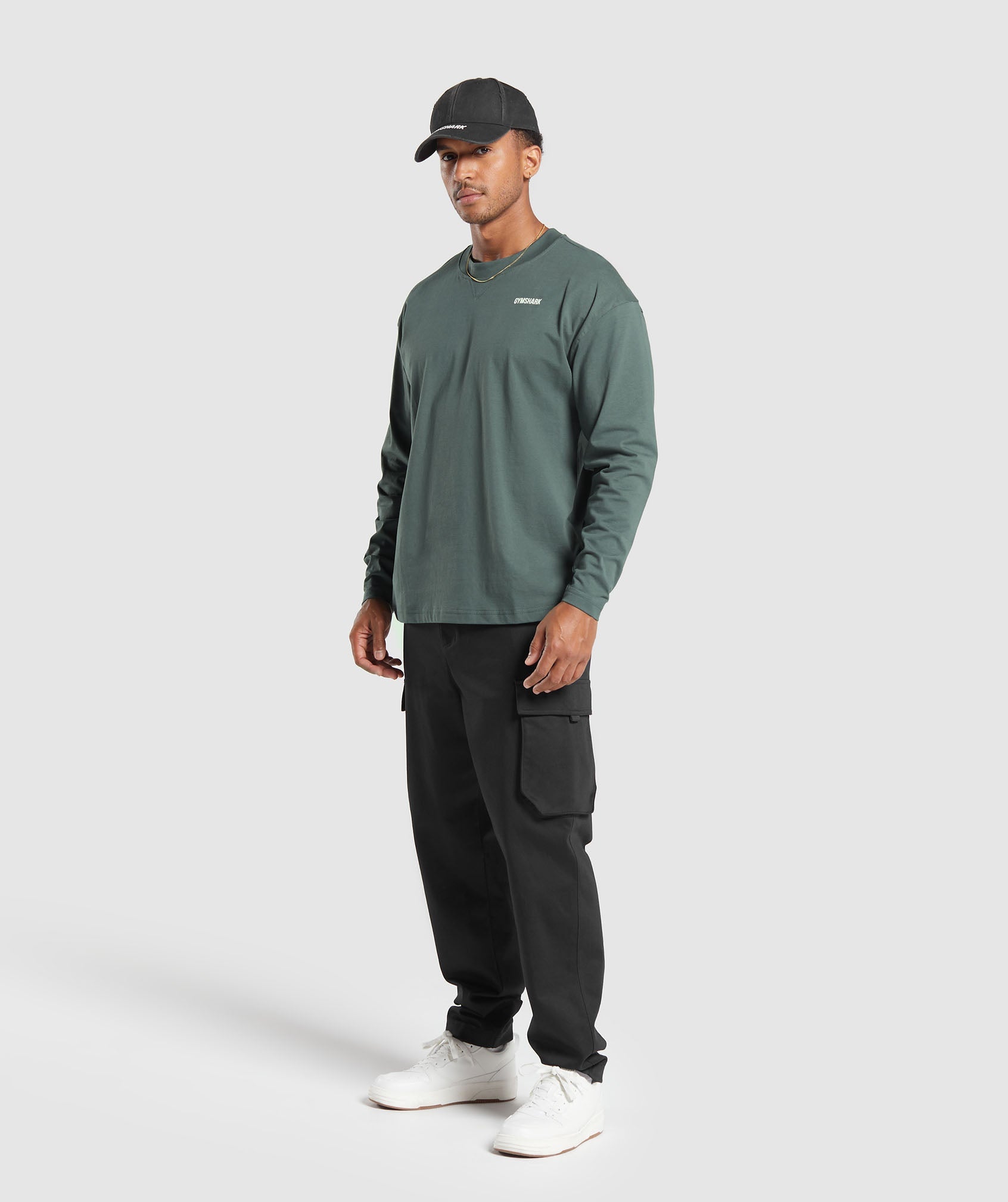 Rest Day Sweats Long Sleeve T-Shirt Slate Teal - immagine 2
