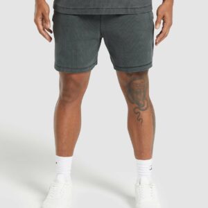 Heavyweight Ribbed Shorts Asphalt Grey