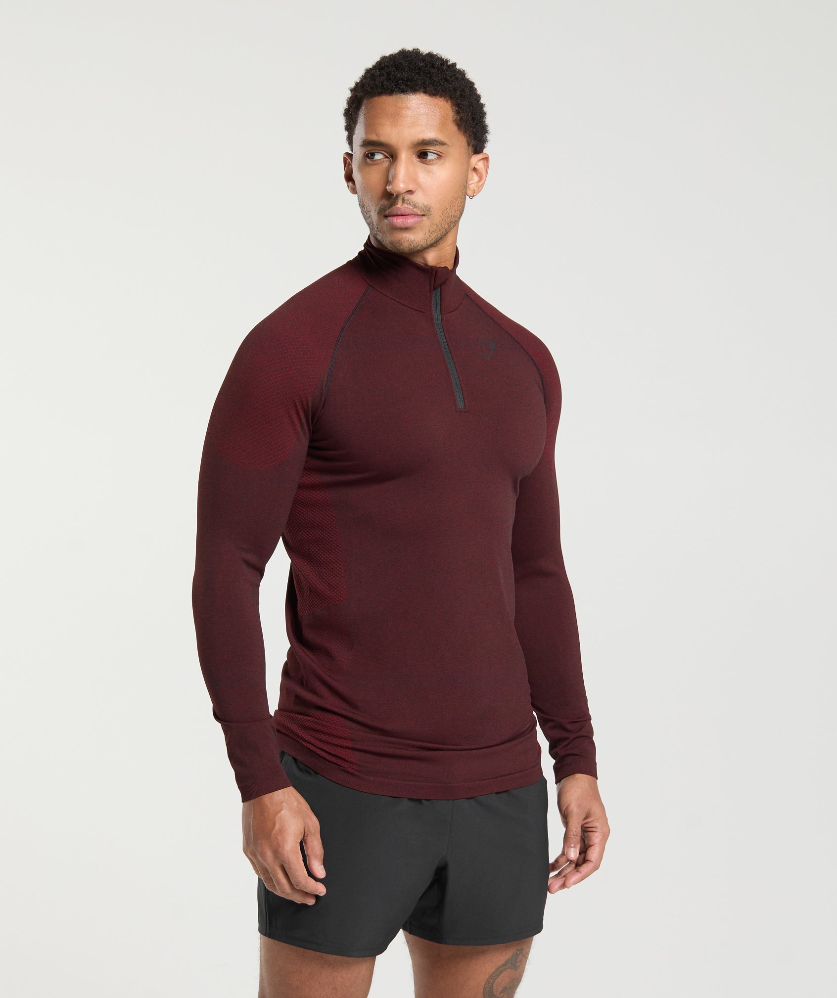 Vital Seamless 1/4 Zip Black/Sets Red - immagine 3