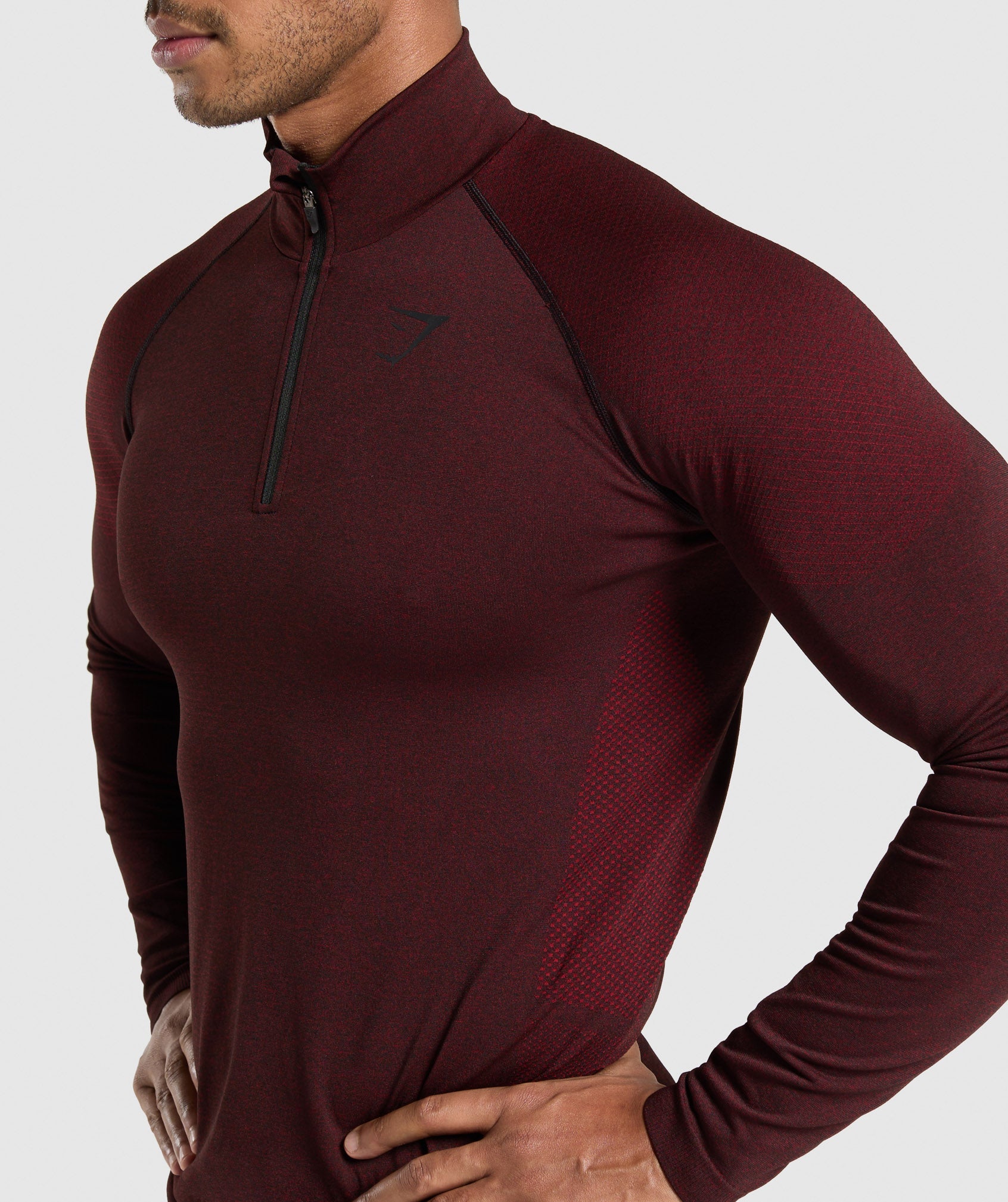 Vital Seamless 1/4 Zip Black/Sets Red - immagine 6