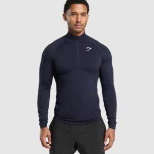 Vital Seamless 1/4 Zip Navy/Heavy Blue