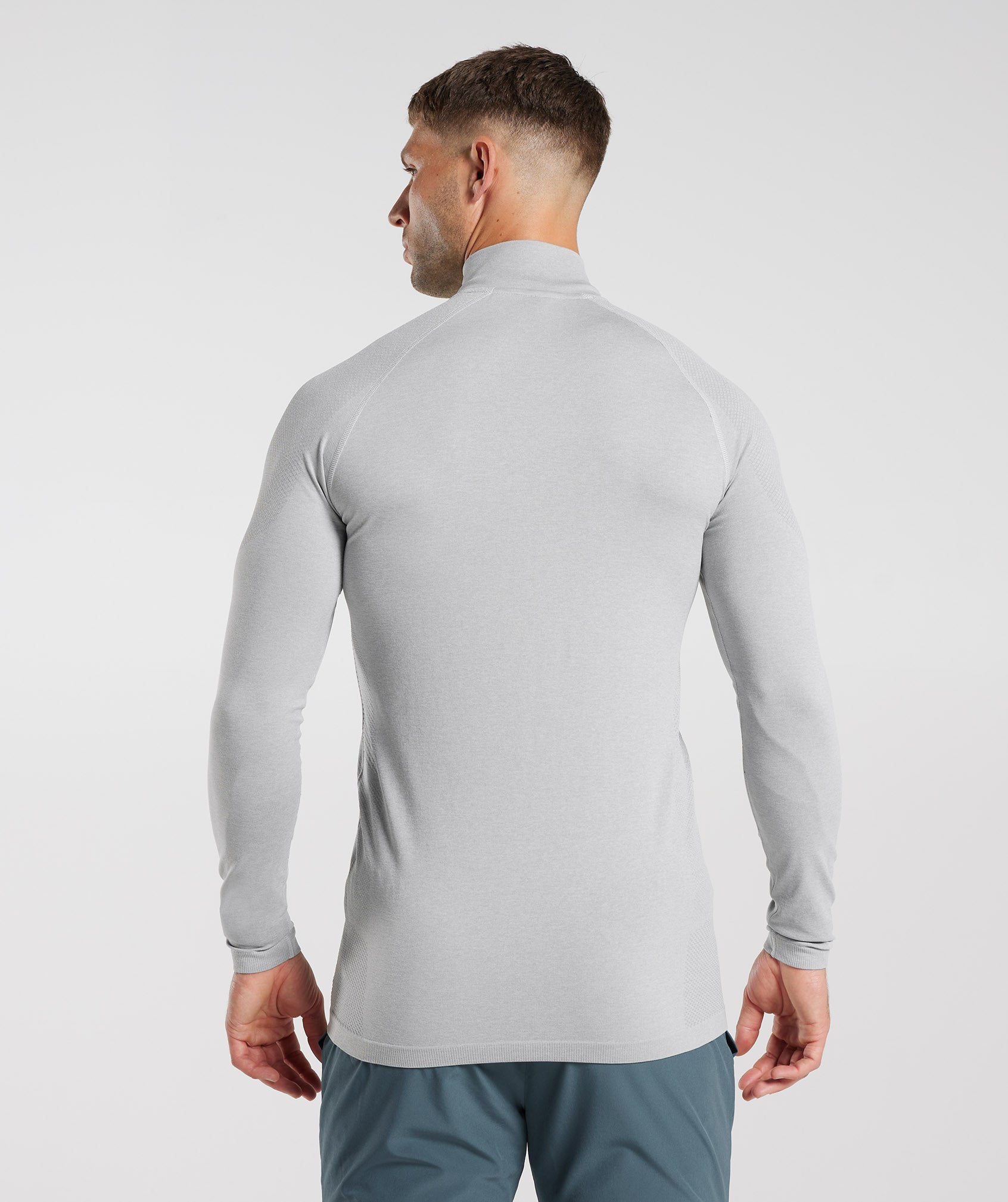 Vital Seamless 1/4 Zip Light Grey/Smokey Grey - immagine 2