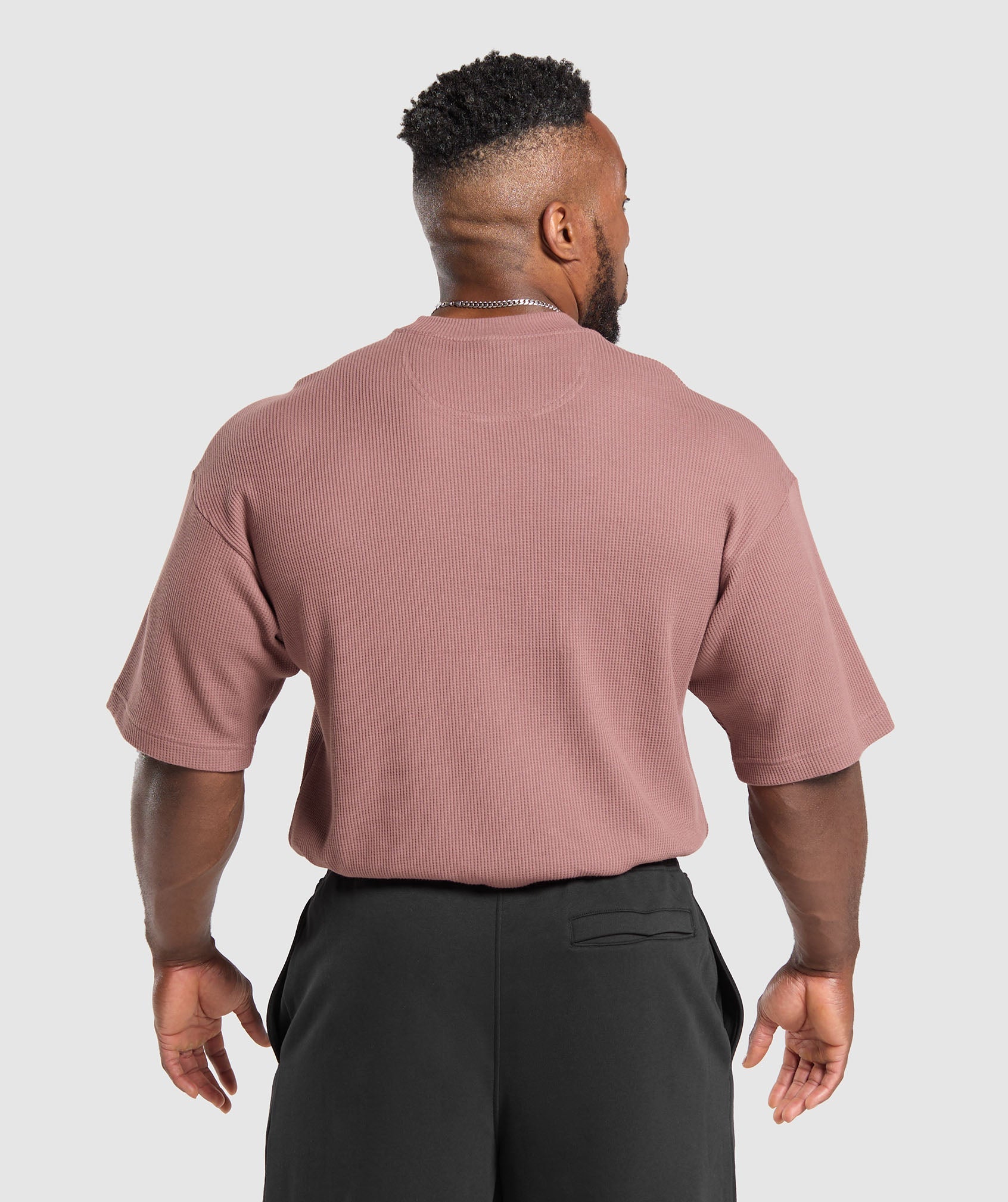 Waffle Oversized T-Shirt Brick Brown - immagine 2