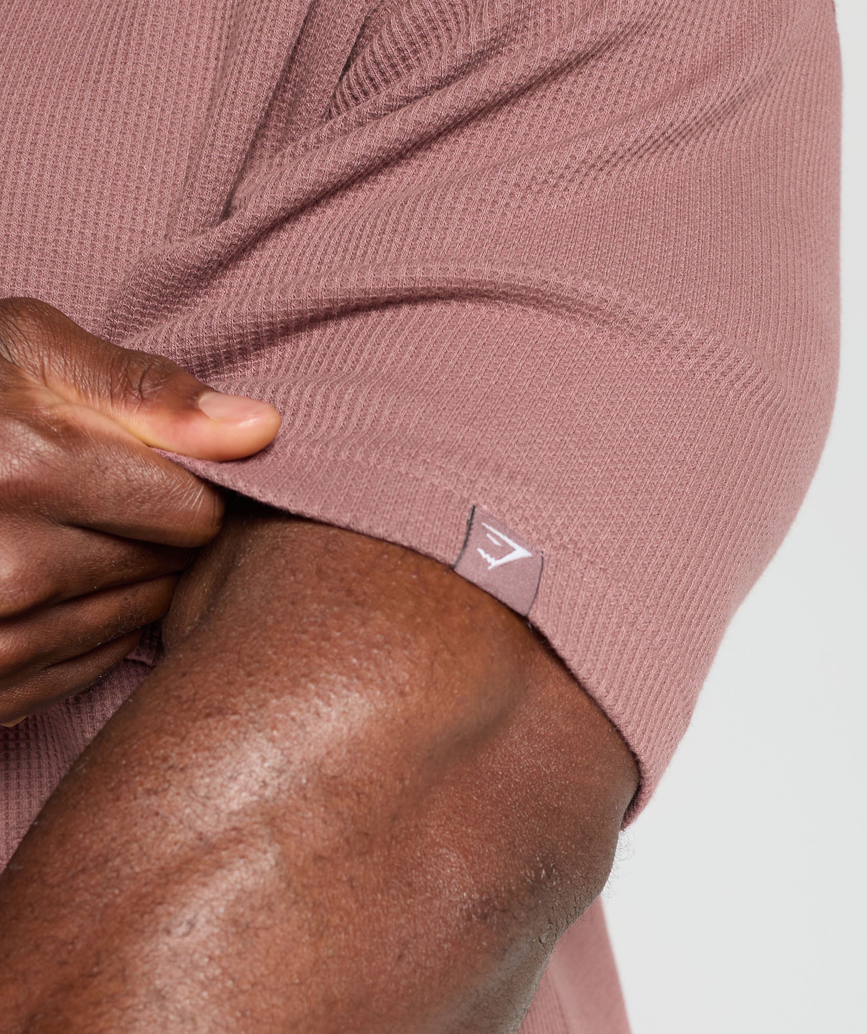 Waffle Oversized T-Shirt Brick Brown - immagine 6